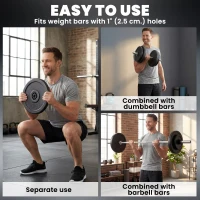 HOMCOM Discuri acoperite cu vinil(m-6)