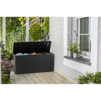 Coffre de rangement KETER extérieur en résine 270 litres Gris - Malle de jardin Emily(m-3)