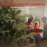HOMCOM Árvore de Natal Artificial 180 cm com 772 Ramos Densos e Suporte Metálico Dobrável para Interior Verde(m-4)