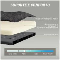 HOMCOM Sofá Cama de 2 Lugares Dobrável Estofado em Chenilla com 2 Almofadas Braços Largos Acolchoamento Grosso  Cinzento Escuro(m-5)