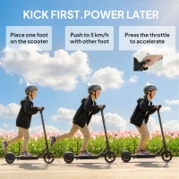 SPORTNOW Electric Scooter for Kids, with LED Display, Green(m-4)