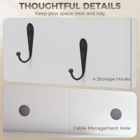 HOMCOM Bufet dulap de bucătărie cu sertar, 2 dulapuri, compartiment deschis, ușă acrilică nervurată 80 x 34 x 91 cm Alb+Stejar(m-4)