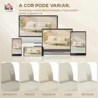 HOMCOM Sofá Cama de 3 Lugares com Mesa Auxiliar 3 em 1 com Encosto Ajustável Abertura Click-Clack 196x86x81 cm Bege(m-9)
