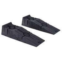 DURHAND Conjunto de 2 Rampas para Carro em Plástico Portáteis Carga até 2,5 Toneladas 91x30x21 cm, Preto(m-1)