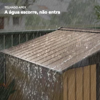 Outsunny Abrigo de Jardim Exterior 2,42 m² 213x130x185 cm com Porta de Correr, Ventilação e Luvas, Amarelo(m-6)