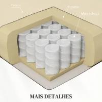 HOMCOM Poltrona Reclinável Elétrica Levanta Pessoas com Massagem Vibratória e Aquecimento  98x96x105 cm Creme(m-6)