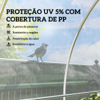 Outsunny Cobertura de Substituição para Estufa 6x10 m de Polipropileno para Horta Plantas Agricultura Jardim Tranparente(m-4)