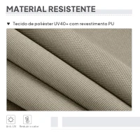 Outsunny Toldo Vertical Exterior 200x305 cm Tela de Privacidade Enrolável Ajustável com Manivela Proteção UV 40+ Areia(m-6)