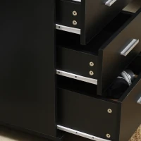 Vinsetto Bloco de Gavetas para Escritório Móvel de Arquivos com 3 Gavetas e Fechadura para Secretária Casa 40x40x61,5 cm Preto(m-8)