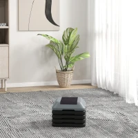 SPORTNOW Step para Fitness Stepper Antiderrapante com Altura Ajustável de 10/15/20/25/30 cm Suporta até 150 kg Cinzento(m-7)