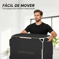 SPORTNOW Caixa Pliométrica de Madeira com 3 Alturas Diferentes para Treino de Salto Força em Casa Ginásio e Exterior 76x61x Preto(m-7)