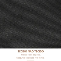 Outsunny Floreira de Madeira de 4 Níveis com Orifícios de Drenagem e Tecido Não Tecido 80x45x142 cm Madeira(m-6)