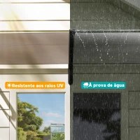 Outsunny Marquise para Portas e Janelas 195x75 cm  Marquise com Proteção para Sol e Chuva com Painéis de Policarbonato Marrom(m-7)
