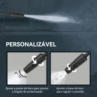 Outsunny Lavadora de Alta Pressão 2200W 170 Bar Fluxo 420 L/h com Paragem Automática Mangueira de 6 m 32x32x80 cm Verde e Preto(m-5)