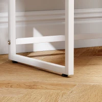 HOMCOM Conjunto de 2 Mesas de Cabeceira Estreitas Mesas de Cabeceira Quarto com 2 Gavetas Abertura por Pressão 40x30x55 cm Branco(m-9)
