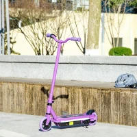 AIYAPLAY Trottinette électrique pour enfants 6-14 ans, vitesse maximale 10 km/h, lumières LED colorées, frein électrique, violet(m-10)