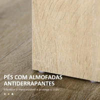 HOMCOM Mesa de Sala de Jantar para 4-6 Pessoas Estilo Moderno com Bancada de Melamina de Madeira Carga 50 kg 120x69x75 cm Madeira e Preto(m-7)