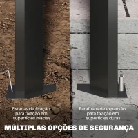 Outsunny Pérgola de Jardim 3x4 m com Proteção UPF50+ Gazebo com Teto Ajustável Estrutura de Metal para Exterior Branco Creme(m-7)