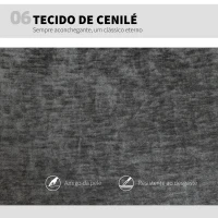 HOMCOM Cadeira de Escritório com Assento Largo sem Apoios de Braço Rodas Altura Ajustável Giratória Função Basculante 62x67x83-93 cm Cinza(m-9)