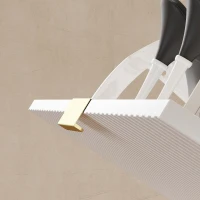 HOMCOM Zapatero Estrecho con 2 Puertas Acanaladas con Estantes Ajustables para 12 Pares de Zapatos 60x24x91,5 cm Blanco(m-9)