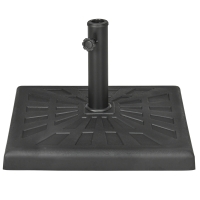 Outsunny Pied de Parasol Résistant 51x51x32 cm Noir