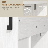 HOMCOM Sapateira Estreito com 2 Compartimentos Rebatíveis Prateleiras Ajustáveis para 12 Pares para Espaços Pequenos 106,7x26x116cm Branco(m-7)