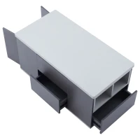 Tavolino multifunzione 2 in 1 regolabile in altezza con piano ribaltabile e vano portaoggetti, 100x51x47 cm, Grigio(m-8)