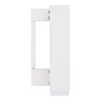 Vetrina LED con porta in acrilico, 5 ripiani in vetro, 60x40x180 cm, Bianco(m-8)