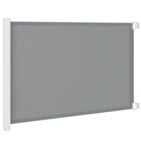 PawHut Retractable Pet Safety Gate, Folding Dog Barrier, Grey(m-11)