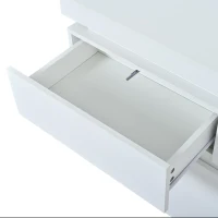 Mobile credenza a LED con 2 cassetti e 4 ante, 140x35x72.5 cm, Bianco(m-10)