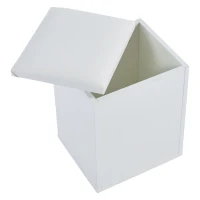Tavolino multiuso con 4 sgabelli nascosti, 100x50x45 cm, Bianco(m-9)