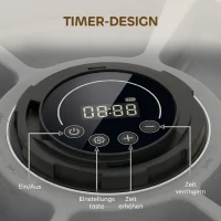 PawHut Futterautomat, automatischer kabelloser Futterspender mit Timer bis zu 6 Mahlzeiten, LED-Display, Kühlakku Grau(m-7)