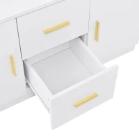 Mobile da ingresso multiuso con specchio e scarpiera, 2 cassetti e 2 ante, 90x40x180 cm, Bianco(m-9)