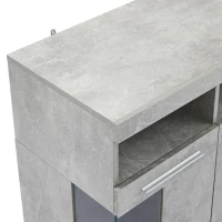 Madia per soggiorno, vano di appoggio semi-aperto, 140×40×70 cm, Grigio(m-12)
