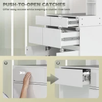 Toaletka kosmetyczna z lustrem, 4 szuflady, 3 półki(m-7)