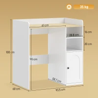 HOMCOM Dulap peste mașina de spălat cu balamale soft-close, organizator modern pentru baie peste toaletă cu rafturi deschise(m-3)