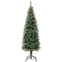 HOMCOM Árvore de Natal 150 cm Árvore de Natal Artificial com 395 Ramos e Suporte de Metal Árvore de Natal para Interior Verde(m-10)