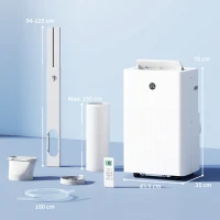 HOMCOM Aparat de aer condiționat portabil de 12.000 BTU, climatizator 4-în-1 cu control WiFi și vocal, răcire, dezumidificator, ventilator, mod somn(m-3)