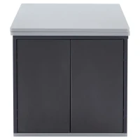 Tavolino multifunzione 2 in 1 regolabile in altezza con piano ribaltabile e vano portaoggetti, 100x51x47 cm, Grigio(m-7)