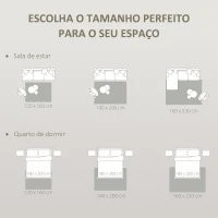 HOMCOM Tapete Sala de Estar 160x230 cm Tapete Pelo Curto Estilo Moderno Base Antiderrapante Tecida à Máquina Creme(m-6)