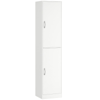 HOMCOM Estantería de 180 cm de altura, estantería moderna de 5 niveles con baldas ajustables, armario de almacenamiento independiente, blanco