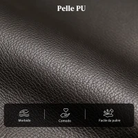 HOMCOM Poltrona Relax Massaggiante con Telecomando e 8 Programmi, Reclinazione e Poggiapiedi, 68x88x98cm, Marrone(m-6)