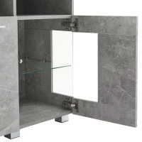 Madia per soggiorno, vano di appoggio semi-aperto, 140×40×70 cm, Grigio(m-11)