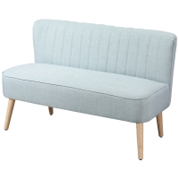 HOMCOM Canapé 2 places, rembourrage moelleux, housse facile d'entretien, jusqu'à 220 kg, 117 x 56,5 x 77 cm, vert clair