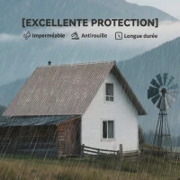 Outsunny Lot de 12 panneaux en acier galvanisé résistant aux intempéries, 129 x 45 cm, effet bois gris clair(m-6)