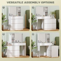 Toaletka kosmetyczna z lustrem, 4 szuflady, 3 półki(m-6)