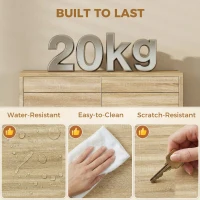 HOMCOM Dulap sub lavoar cu poliță reglabilă, uși cu lamele și deschidere prin presiune pentru lavoar cu piedestal sau perete(m-4)