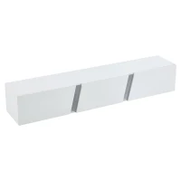 Mobile TV montato a parete con striscia LED, design sospeso, 180x35x30 cm, Bianco(m-7)