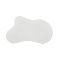 Tavolino a forma di nuvola con 3 gambe in PVC, 107x66x40.5 cm, Bianco(m-9)