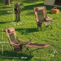 Outsunny Scaun de camping relax(m-3)